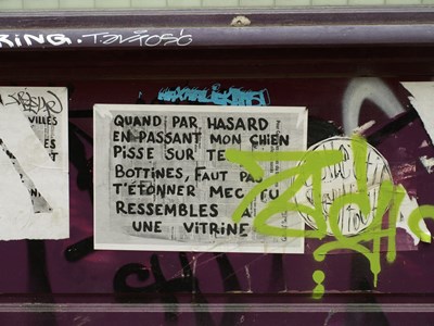 photo graffiti Paris 20eme arrondissement